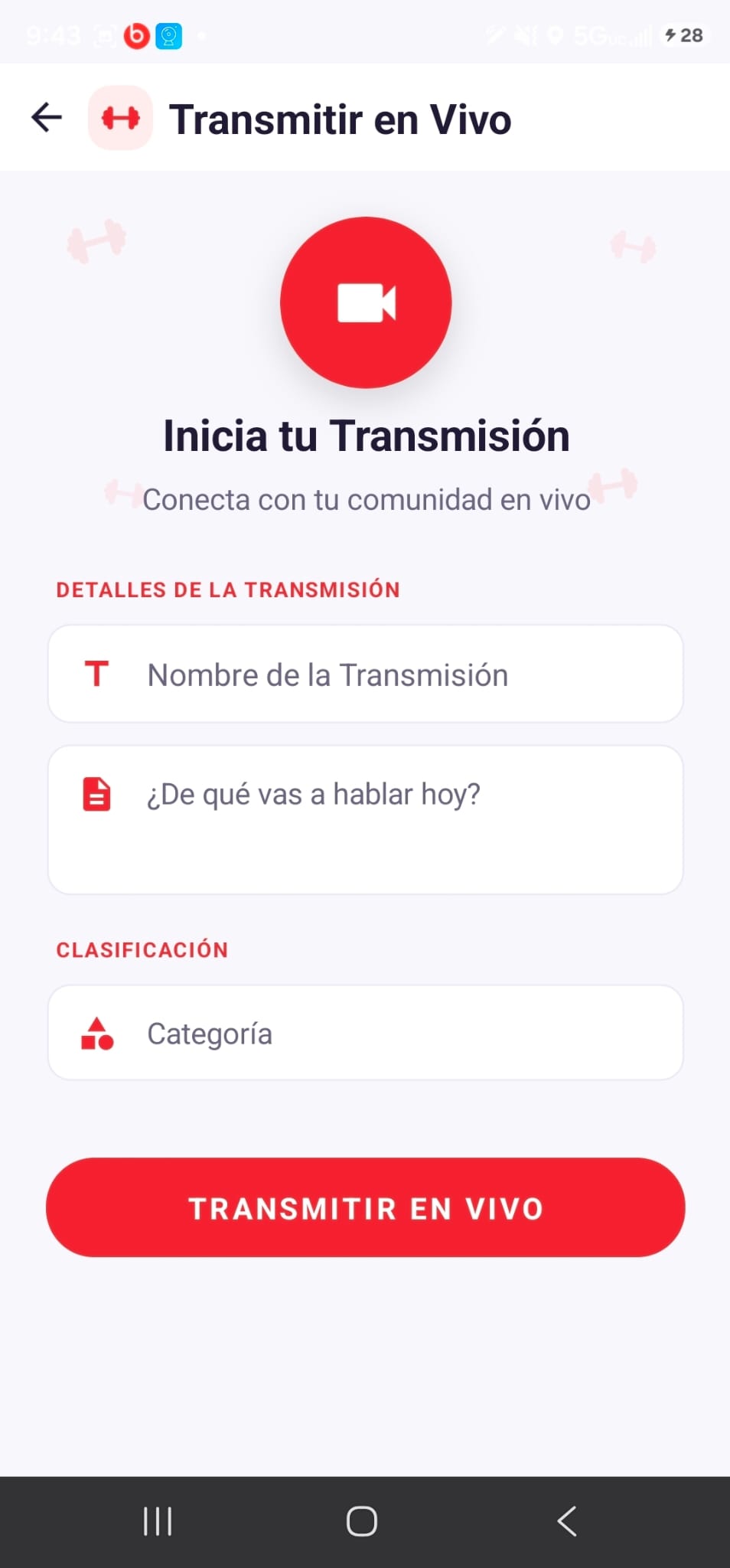 Transmisión en vivo